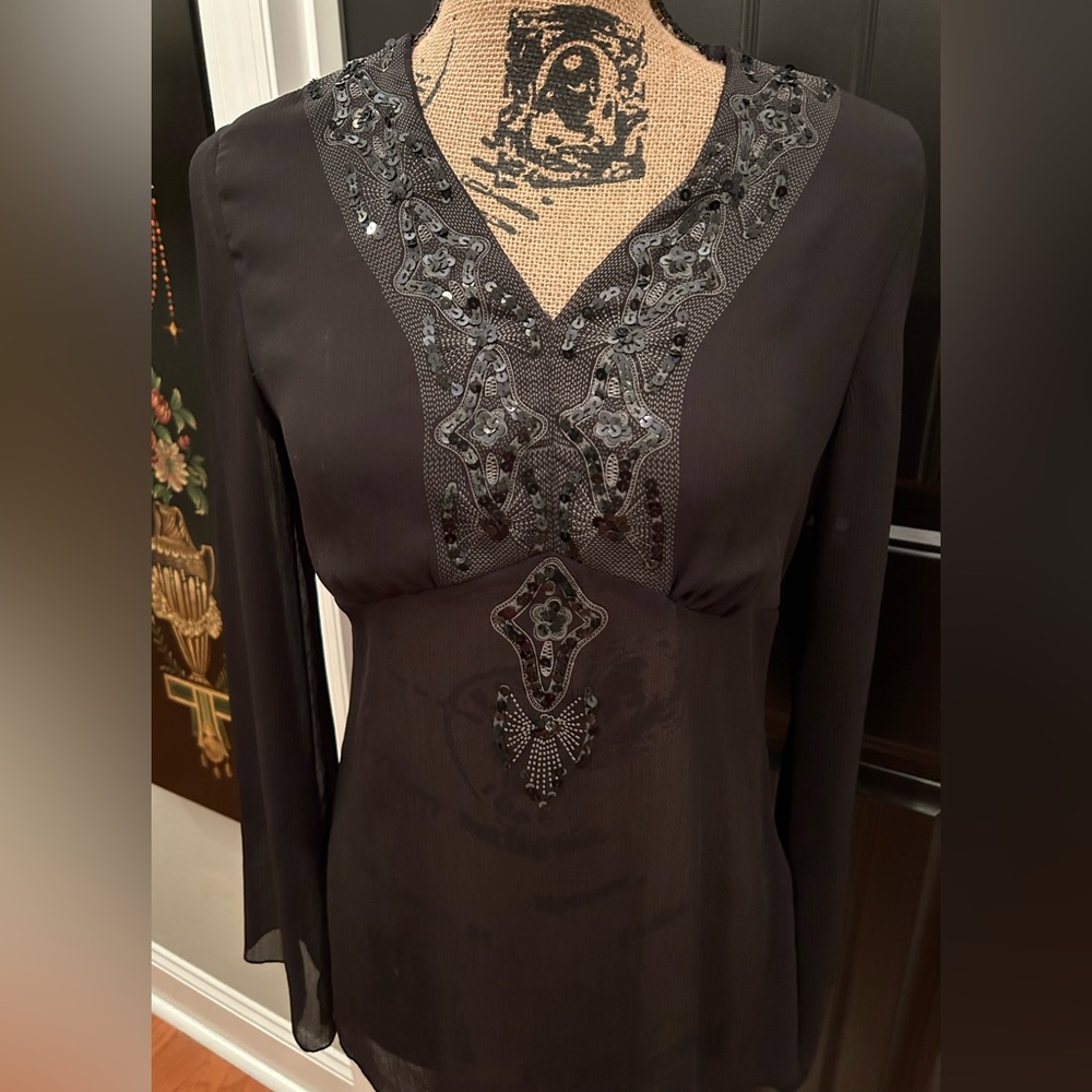 👍 OMG  Tribal G@TTA See This! Black Sexy top Size 2 ✔️